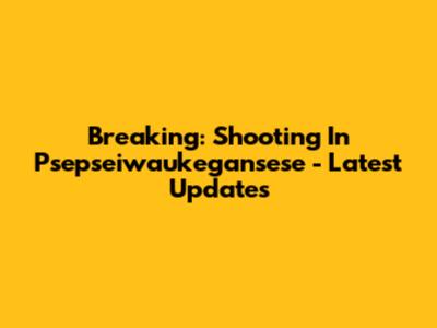 Breaking: Shooting In Psepseiwaukegansese - Latest Updates