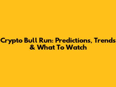 Crypto Bull Run: Predictions, Trends & What To Watch