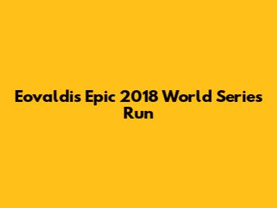 Eovaldi's Epic 2018 World Series Run