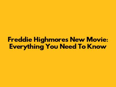 Freddie Highmore's New Movie: Everything You Need To Know