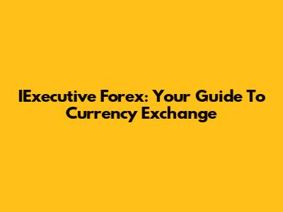 IExecutive Forex: Your Guide To Currency Exchange