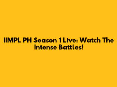 IIMPL PH Season 1 Live: Watch The Intense Battles!