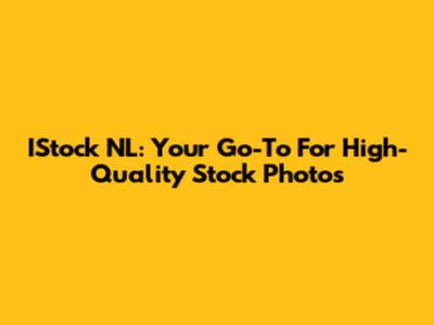 IStock NL: Your Go-To For High-Quality Stock Photos