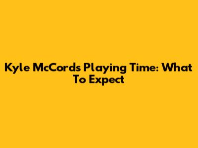 Kyle McCord's Playing Time: What To Expect