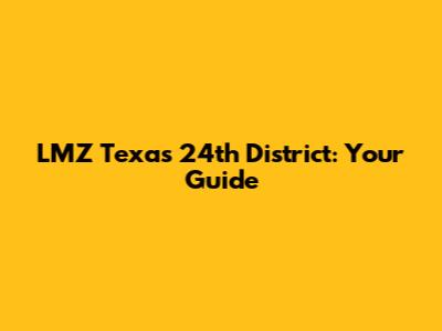 LMZ Texas 24th District: Your Guide
