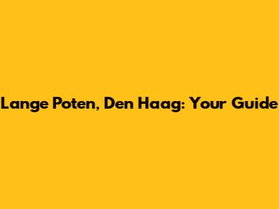 Lange Poten, Den Haag: Your Guide