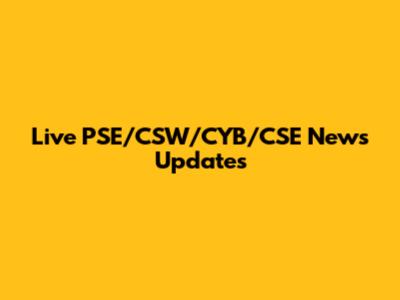 Live PSE/CSW/CYB/CSE News Updates
