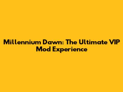 Millennium Dawn: The Ultimate VIP Mod Experience