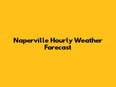 Naperville Hourly Weather Forecast