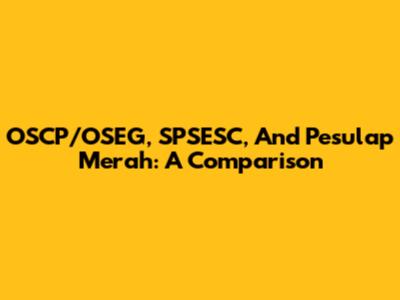 OSCP/OSEG, SPSESC, And 'Pesulap Merah': A Comparison