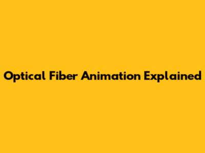 Optical Fiber Animation Explained