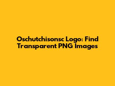 Oschutchisonsc Logo: Find Transparent PNG Images