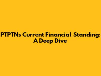 PTPTN's Current Financial Standing: A Deep Dive