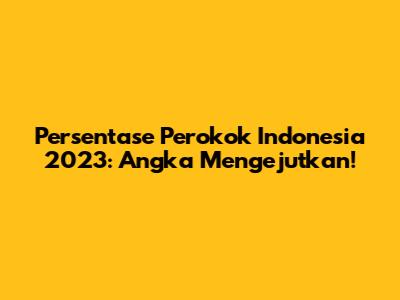 Persentase Perokok Indonesia 2023: Angka Mengejutkan!