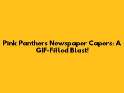 Pink Panther's Newspaper Capers: A GIF-Filled Blast!