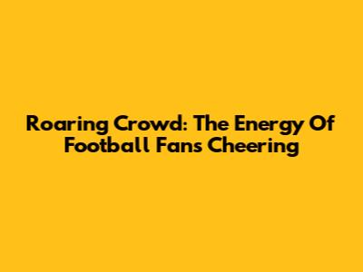Roaring Crowd: The Energy Of Football Fans Cheering
