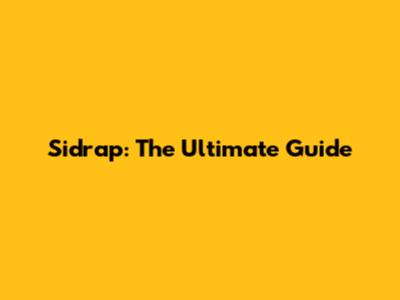 Sidrap: The Ultimate Guide