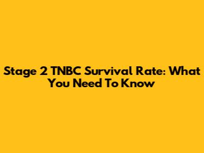 Stage 2 TNBC Survival Rate: What You Need To Know