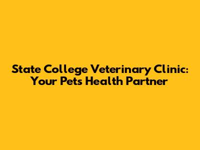 State College Veterinary Clinic: Your Pet's Health Partner