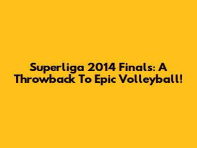 Superliga 2014 Finals: A Throwback To Epic Volleyball!