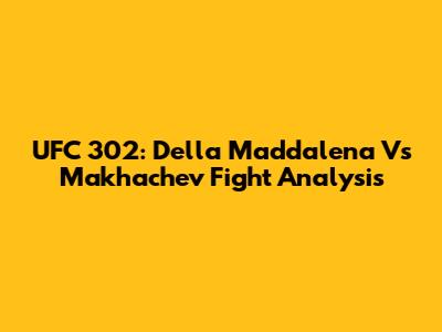 UFC 302: Della Maddalena Vs Makhachev Fight Analysis