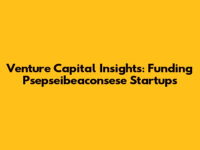 Venture Capital Insights: Funding Psepseibeaconsese Startups
