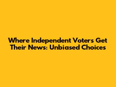 Where Independent Voters Get Their News: Unbiased Choices