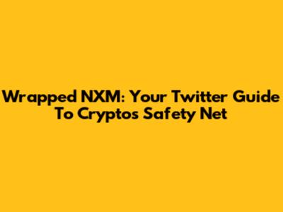 Wrapped NXM: Your Twitter Guide To Crypto's Safety Net