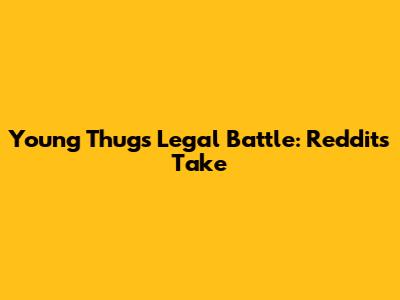 Young Thug's Legal Battle: Reddit's Take