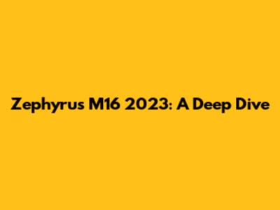 Zephyrus M16 2023: A Deep Dive